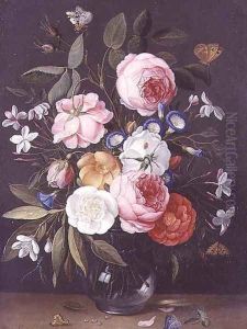 Still Life of Flowers in a Vase by Jan van Kessel