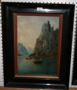Views Of Fjords With Fishing Boats by Nils Hans Christiansen
