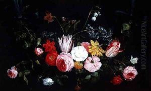 Tulips Peonies and Butterflies