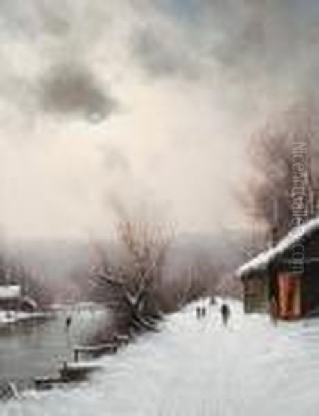 Rowers On A Summer Lake; Skaters On A Frozen Lake; A Pair - view 1