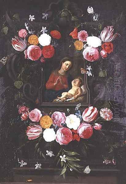 The Virgin and Child in a cartouche - view 1