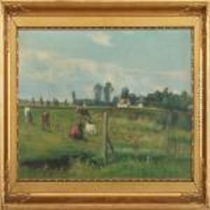Summerlandscapewith Cows In The Field Summerlandscapewith Cows In The Field
