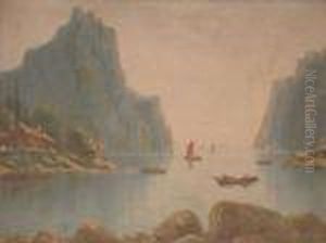 Fjordseascape With Boats And Dwellings