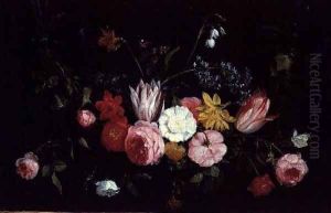 Still Life flowers and butterflies by Jan van Kessel