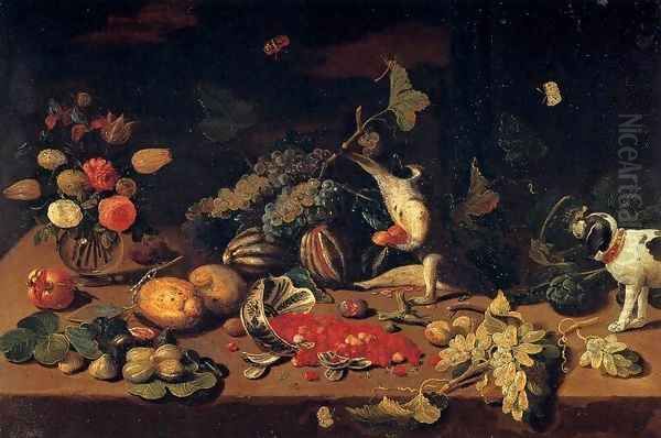 Still-Life with a Monkey Stealing Fruit - view 1