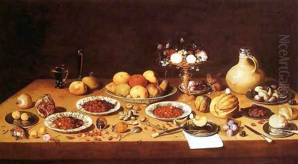 Still-Life on a Table with Fruit and Flowers - view 1