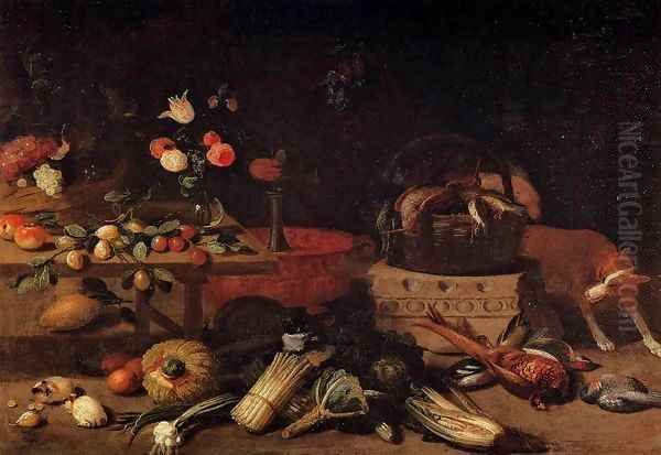 Interior of a Kitchen with a Dog - view 1