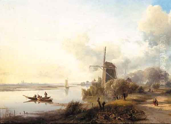A Dutch canal on a summer evening - view 1