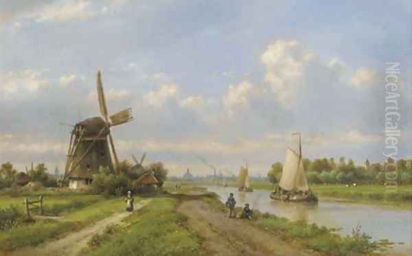 A view of the Vliet with The Hague in the distance - view 1