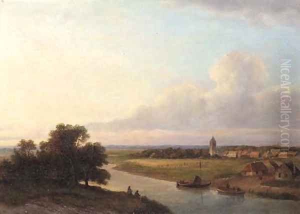 A village along a river - view 1
