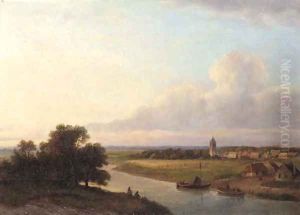 A village along a river