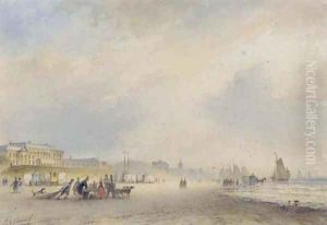 The coast at Scheveningen, with the Kurhaus in the foreground