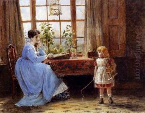 A Mother And Child In An Interior by George Goodwin Kilburne