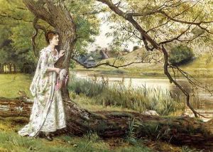On The River Bank by George Goodwin Kilburne