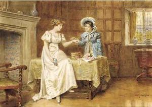Admiring the bracelet by George Goodwin Kilburne