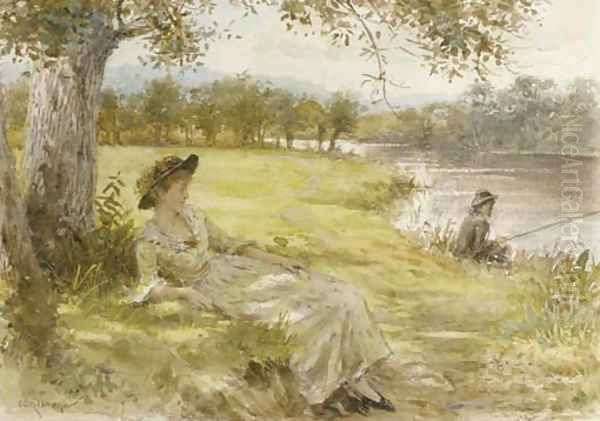 Reclining by the riverbank - view 1