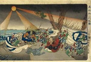 Threatened at Tatsunokuchi in Sagami Province (Soshu Tatsunokuchi gonan) by Utagawa Kuniyoshi