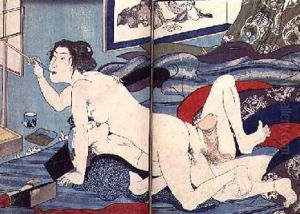 Lighting the Pipe by Utagawa Kuniyoshi