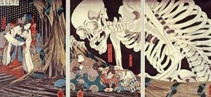 Mitsukini Defying the Skeleton Spectre by Utagawa Kuniyoshi