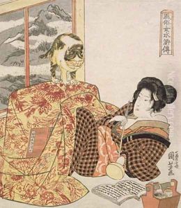 Brazier Kotatsu from the series 108 Designs of Customs of Women Likened to the Suikoden by Utagawa Kuniyoshi