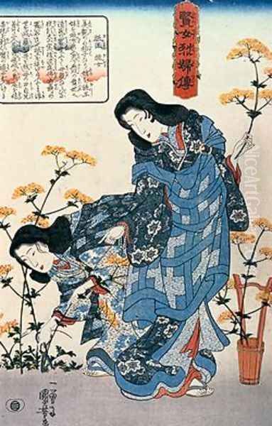 Gio and Giji Gathering Flowers - view 1