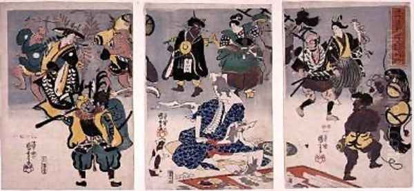 Otsu e Paintings Coming Alive Triptych - view 1