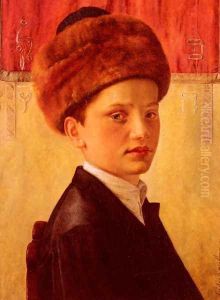 Portrait of a Young Chassidic Boy by Isidor Kaufmann