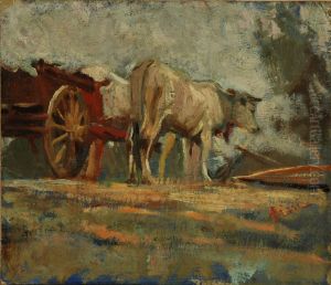 Carro Con Buoi by Cesare Ciani