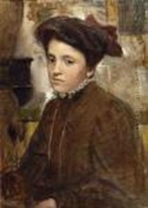 Ritratto Della Figlia Maria by Cesare Ciani