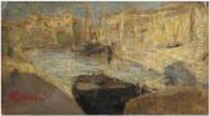 Veduta Di Canale by Cesare Ciani