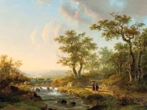 Along the river in an undulating summer landscape
