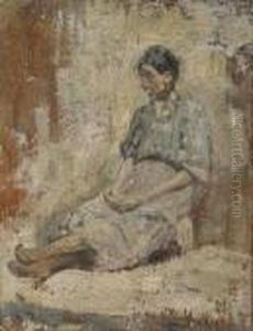Donna Seduta Per La Strada
