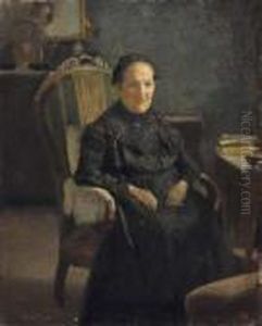 Interno Con Ritratto Della Madre by Cesare Ciani