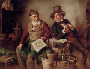 Discussing The News by Hermann Kern