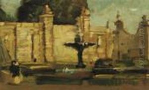 A Stroll In The Palace Gardens by Emma Ciardi
