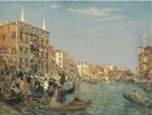 The Grand Fete On The Grand Canal by Emma Ciardi