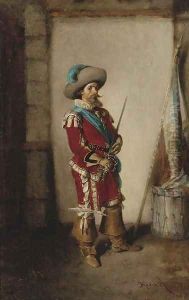A swordsman ready for battle by Hermann Kern