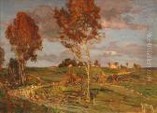 Paesaggio Con Casolare E Gregge - view 1