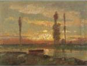 Paesaggio Al Tramonto by Beppe Ciardi