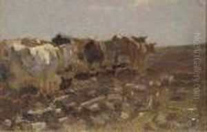 Mucche Al Pascolo by Beppe Ciardi