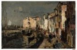 "porticciolo Con Case Di Pescatori Sulla by Beppe Ciardi