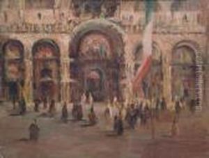 Piazza San Marco by Guglielmo Ciardi