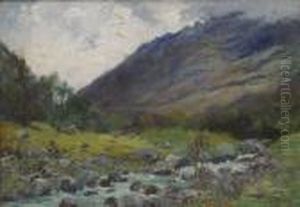 Montagna Con Ruscello by Guglielmo Ciardi