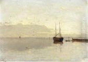 Alba In Laguna by Guglielmo Ciardi