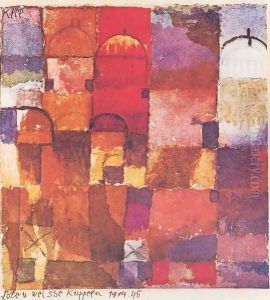 Rote und weisse Kuppeln by Paul Klee