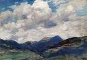 Cavalcata Di Nubi (montagna) by Guglielmo Ciardi