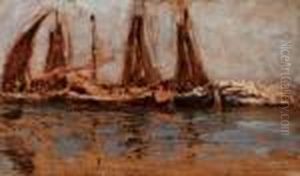 Barche In Laguna by Guglielmo Ciardi