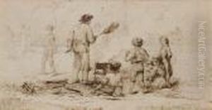 Il Caldarrostaio by Guglielmo Ciardi