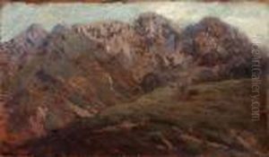 La Schiara Vista Da Belluno by Guglielmo Ciardi