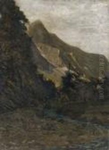 Paese Di Montagna by Guglielmo Ciardi